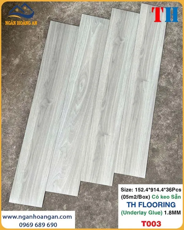 Sàn Nhựa Giả Gỗ Tự Dán THFLoor TH003 Dày 1.8mm